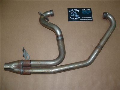 Victory 2 into 1 Exhaust Kit - Raw Steel