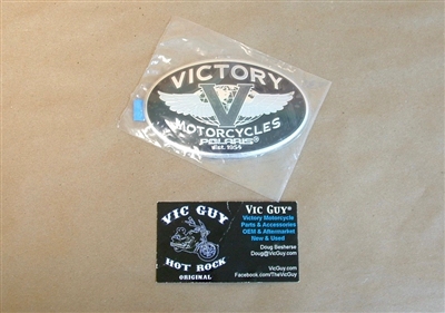 Victory Gas Tank Badge - Monochromatic Original Logo - NEW