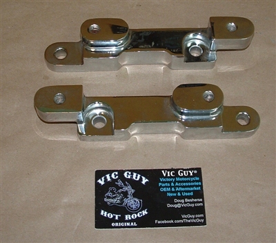 Victory Driver Relocation Brackets -Chrome