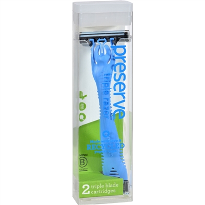 Preserve Recycled Triple Razor with 2 replacement blades 6-Pack