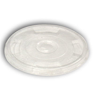 PLA Clear Flat Lid for 9, 12, 16, 20 oz PLA Cup- Case of 1000