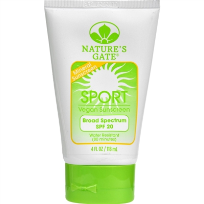Nature's Gate Mineral Sportblock with SPF 20 - 4 oz