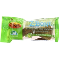 Zukes Counter Display - Dental Chews - Z-Bones - Clean Apple Crisp - Large Dogs - 2.5 oz - case of 18