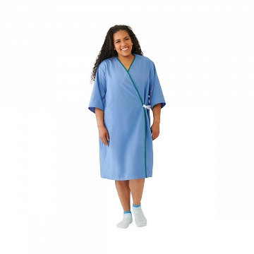 Medline Front-Opening Exam Patient Gowns 12/DZ