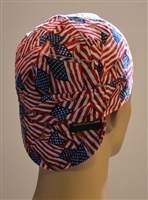 Welding hat or cap American Flags of the USA with Pride in Red, White and Blue Flags.