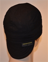 Black welders hats plain solid color.