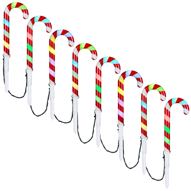 LED Candy Cane Pathway Stakes