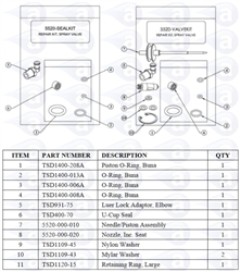 Needle Piston Assembly for TS5520 # 5520-000-010