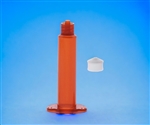 5cc Amber Syringe Barrel with white wiper piston