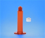 5cc Amber Syringe Barrel with white wiper piston