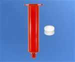 30cc Amber Syringe Barrel with white wiper piston