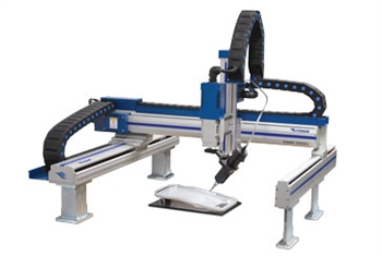 Gantry style 4 axis robot 800mm x 600mm work area.