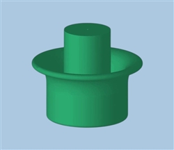 Green threaded tip cartridge cap seal TS5P-GREEN-1000