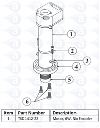 Motor/Gear HD Assy 19:1 6W for TS7000 TSD1412-22