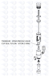 Spray/Needle Valve Cup Seal Viton O-Ring TSD400-80