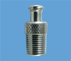 1/4" NPT thread to female luer nickel plated brass fitting