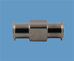 Female to female luer lock metal fitting