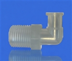 Female Luer Lock Elbow 1/8" Thread Clear Nylon TSD931-54PE