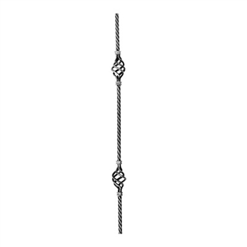 Picket Twisted Rope W/Dbl Basket 5/8 35-7/16"