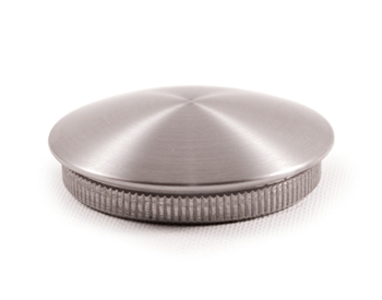 Stainless Steel End Cap Rounded for Tube 1 1/2" Dia.