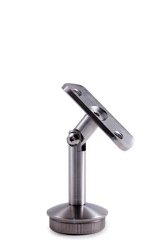 Stainless Steel Handrail Support 1 1/2" Dia. x 5/64", 1/2" Pivotable