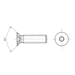 Stainless Steel Screw Hexagon Countersunk Flat Hea