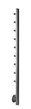 Stainless Steel 1 2/3" Horizontal Mount Newel Post with Round Bar Supports