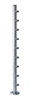 Stainless Steel 1 2/3" Newel Post with Round Bar supports
