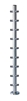 Stainless Steel 1 2/3" Corner Newel Post with Round Bar supports