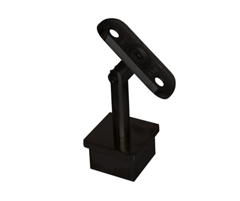 Nero Pivotable Round Handrail Support for Square Tube