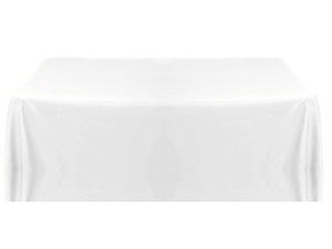 8ft Table Throw Cover 4-sided in white