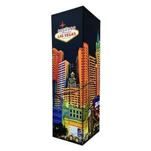 Backlit Wave Tube Square Tower 36"x36"x120"  with graphic