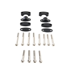 BLACK ALUMINUM 1 1/8" HANDLEBAR CLAMP RISER KIT BY EMGO