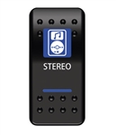STEREO IN DASH ROCKER SWITCH BLUE BY MOOSE