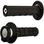 ODI BLACK V2 HALF WAFFLE MX DIRT BIKE LOCK ON GRIPS