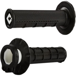 ODI BLACK V2 HALF WAFFLE MX DIRT BIKE LOCK ON GRIPS