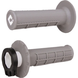 ODI GRAY V2 HALF WAFFLE MX DIRT BIKE LOCK ON GRIPS