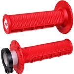 ODI RED V2 HALF WAFFLE MX DIRT BIKE LOCK ON GRIPS