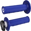 ODI BLUE V2 HALF WAFFLE MX DIRT BIKE LOCK ON GRIPS