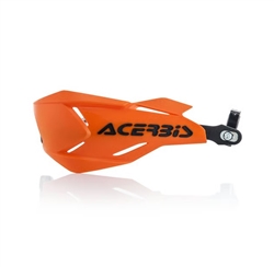 ORANGE / BLACK X-FACTORY HANDGUARDS WITH UNIVERSAL MOUNT KIT BY ACERBIS