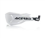 WHITE / BLACK X-FACTORY HANDGUARDS WITH UNIVERSAL MOUNT KIT BY ACERBIS