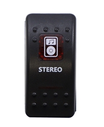 STEREO IN DASH ROCKER SWITCH RED BY MOOSE