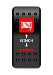 WINCH IN DASH ROCKER SWITCH RED BY MOOSE