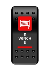 WINCH IN DASH ROCKER SWITCH RED BY MOOSE