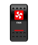FAN IN DASH ROCKER SWITCH RED BY MOOSE