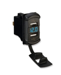USB CHARGER WITH VOLTAGE DISPLAY DASH SWITCH BY MOOSE