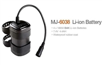 MJ-6038 Battery (Now MJ-6038A):  7.4V li-ion, 4400mAH