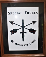 Framed 15" x 12" Special Forces Tartan