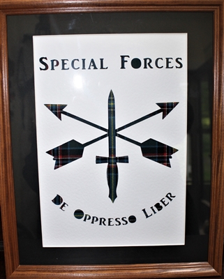 Framed 15" x 12" Special Forces Tartan
