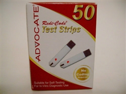 Advocate Redi-Code Diabetic Test Strips, 50/BX